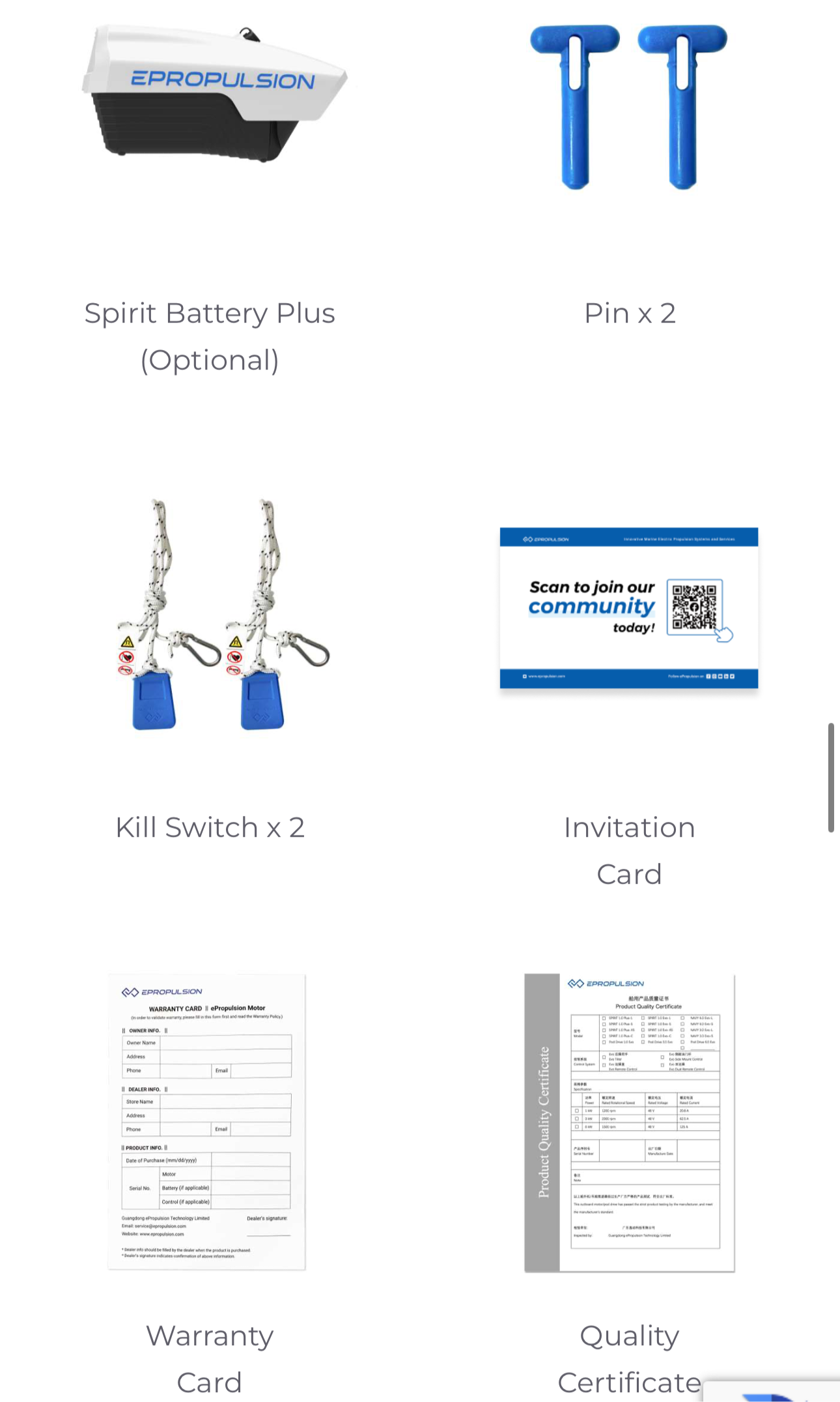 Epropulsion Spirit 1.0 Plus (Battery & Shaft) - Ready for water Package